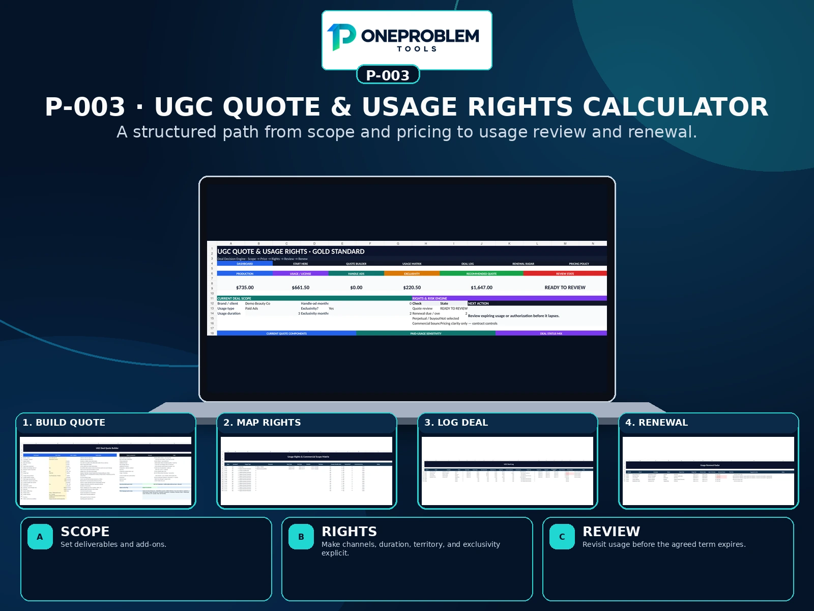 UGC Quote & Usage Rights Calculator preview 1